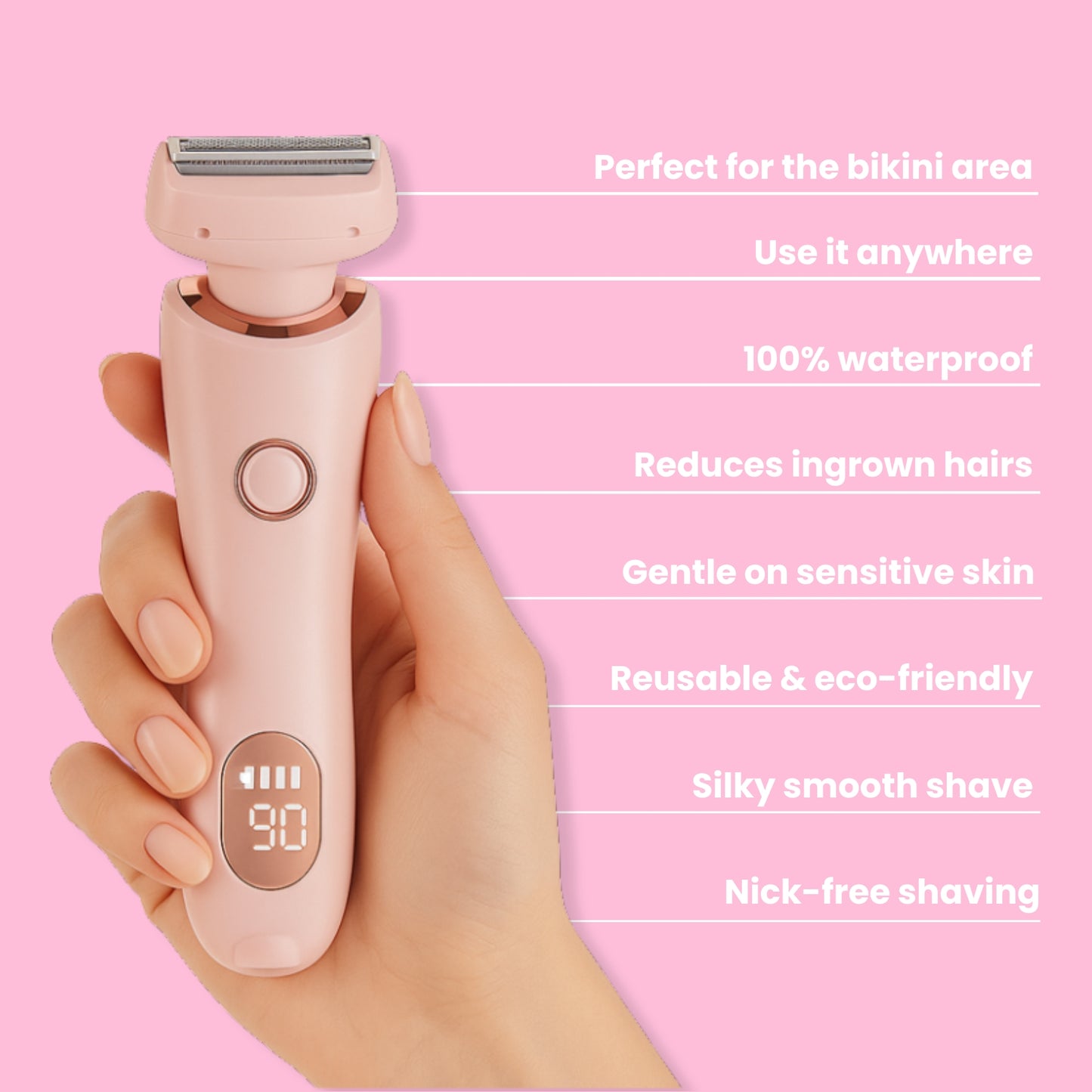 π¦πΉπ²π²πΈππΉπΆπ±π² π£πΏπΌβ’ personal shaver, perfect for bikini area, waterproof, reduces ingrown hairs, gentle on skin.